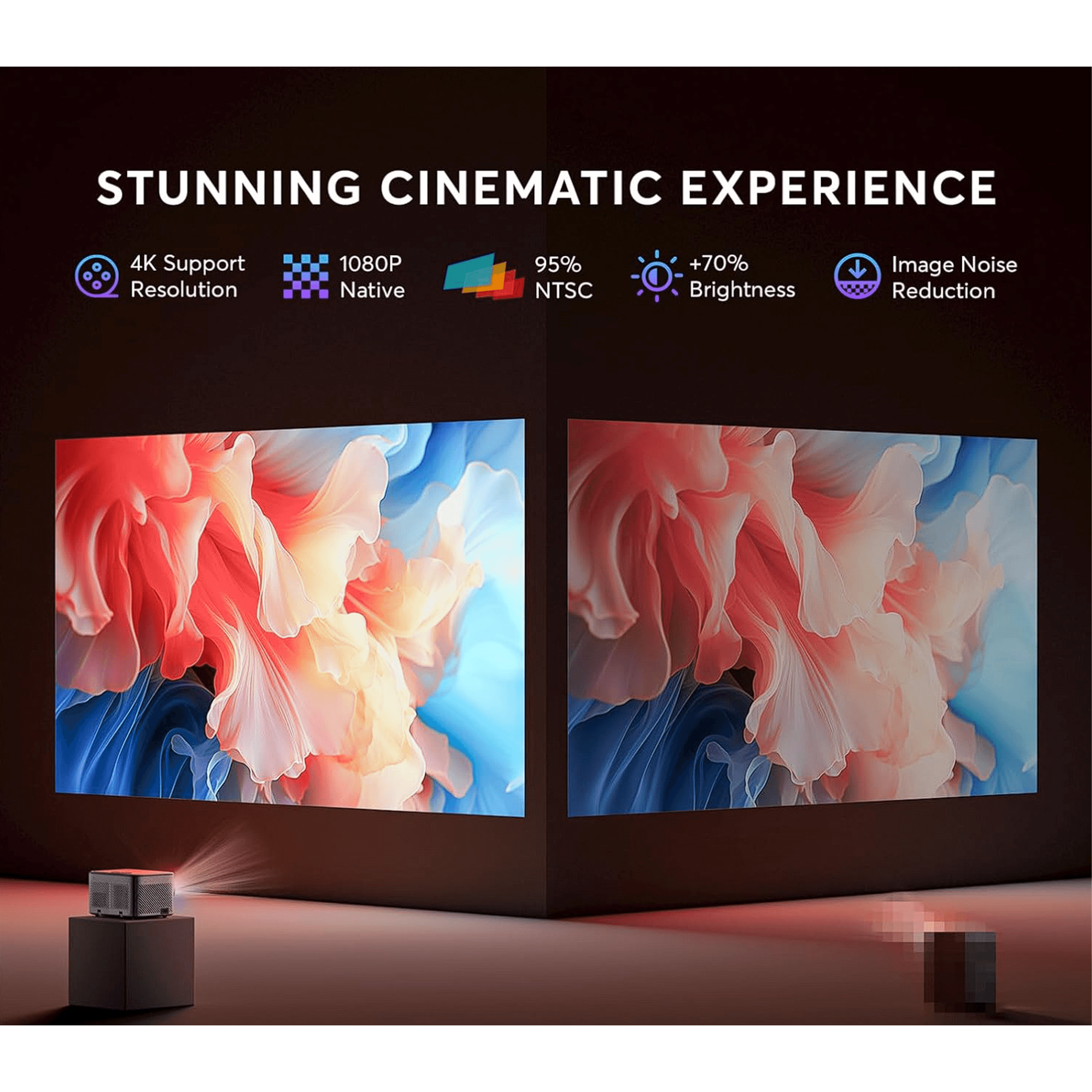 4K Projector with built in speaker | TrabsEnterprises 4K Projector with built in speaker - Image 2