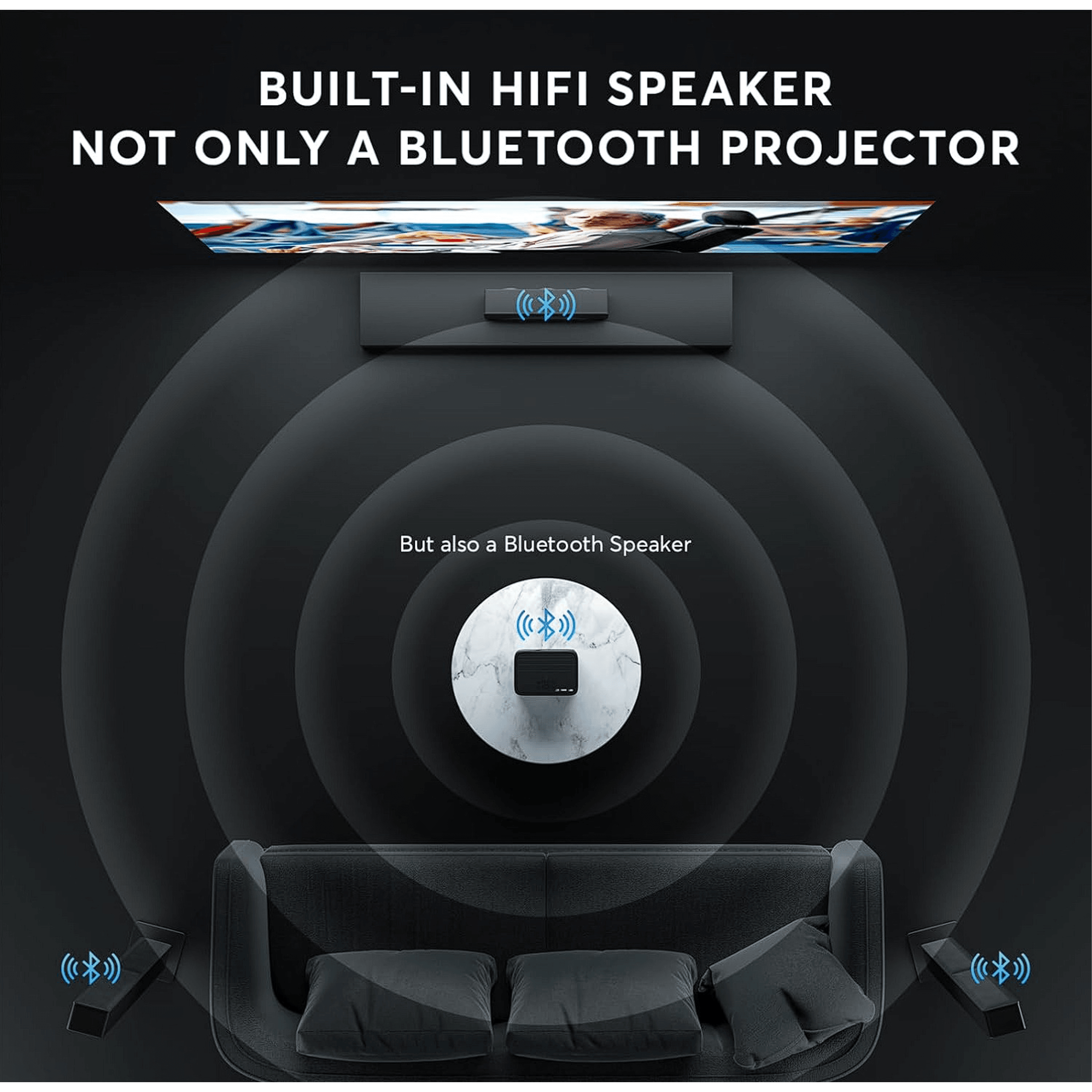 4K Projector with built in speaker | TrabsEnterprises 4K Projector with built in speaker - Image 4