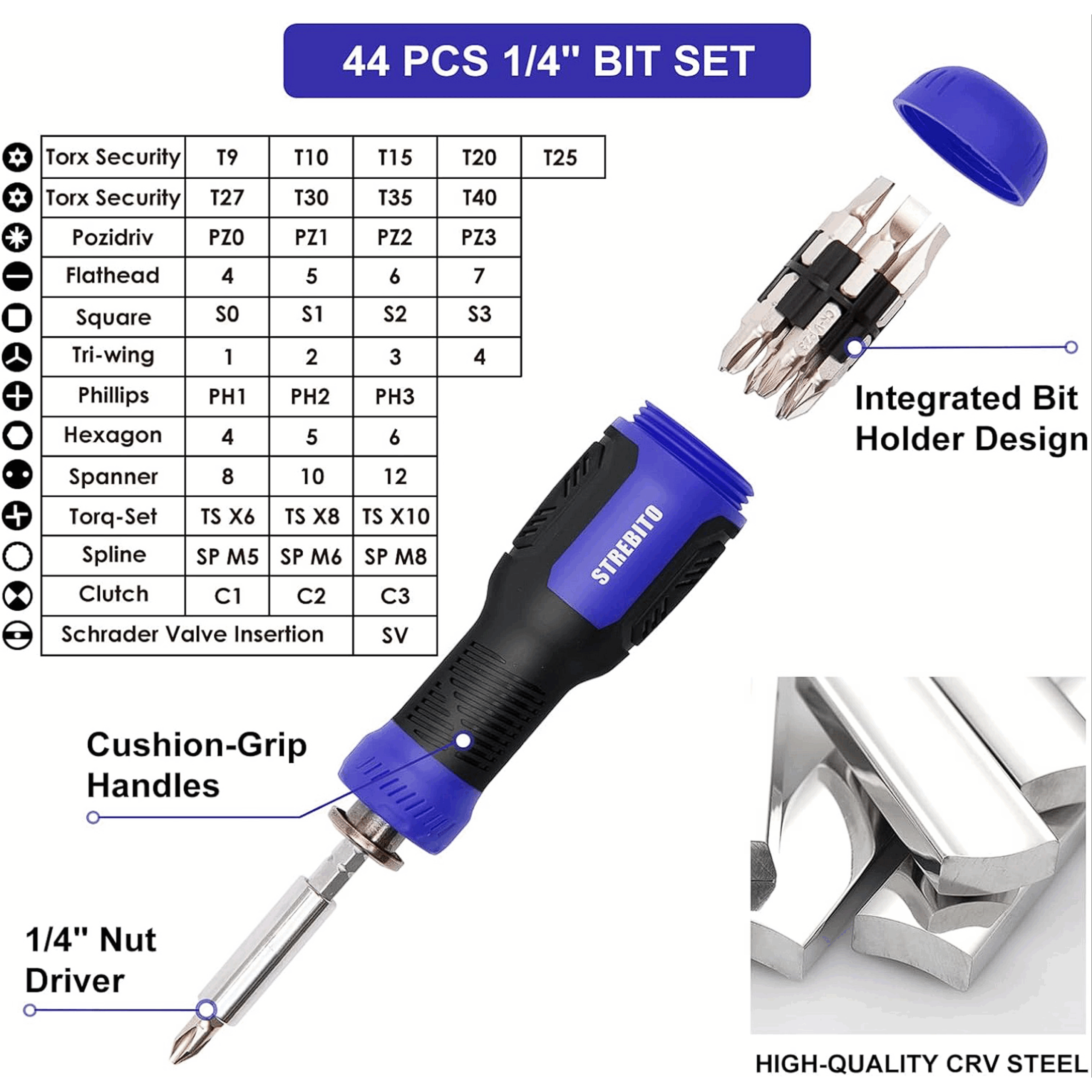 Precision Screwdriver Set 191-Piece Multi-Bit Screwdriver 1/4 Inch Nut Driver Home Improvement Tool Electronic Repair Kit for Laptop, PC, Cellphones & other forms of electronics | TrabsEnterprises Precision Screwdriver Set 191-Piece Multi-Bit Screwdriver 1/4 Inch Nut Driver Home Improvement Tool Electronic Repair Kit for Laptop, PC, Cellphones & other forms of electronics - Image 2