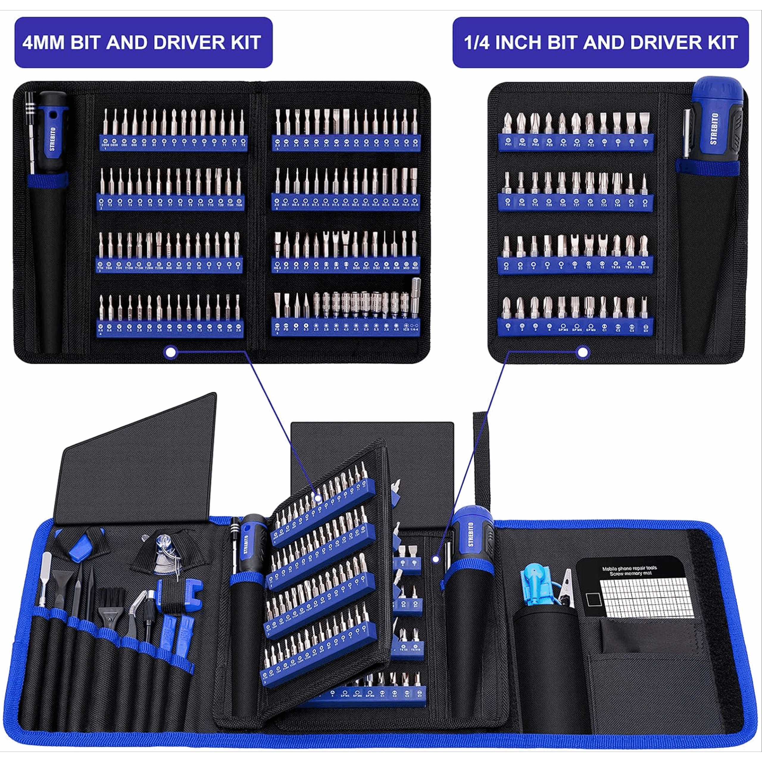 Precision Screwdriver Set 191-Piece Multi-Bit Screwdriver 1/4 Inch Nut Driver Home Improvement Tool Electronic Repair Kit for Laptop, PC, Cellphones & other forms of electronics | TrabsEnterprises Precision Screwdriver Set 191-Piece Multi-Bit Screwdriver 1/4 Inch Nut Driver Home Improvement Tool Electronic Repair Kit for Laptop, PC, Cellphones & other forms of electronics - Image 5