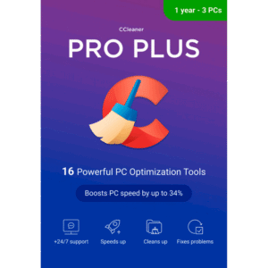 CCleaner Professional Plus (PC, Android, Mac) 3 Devices 1 Year