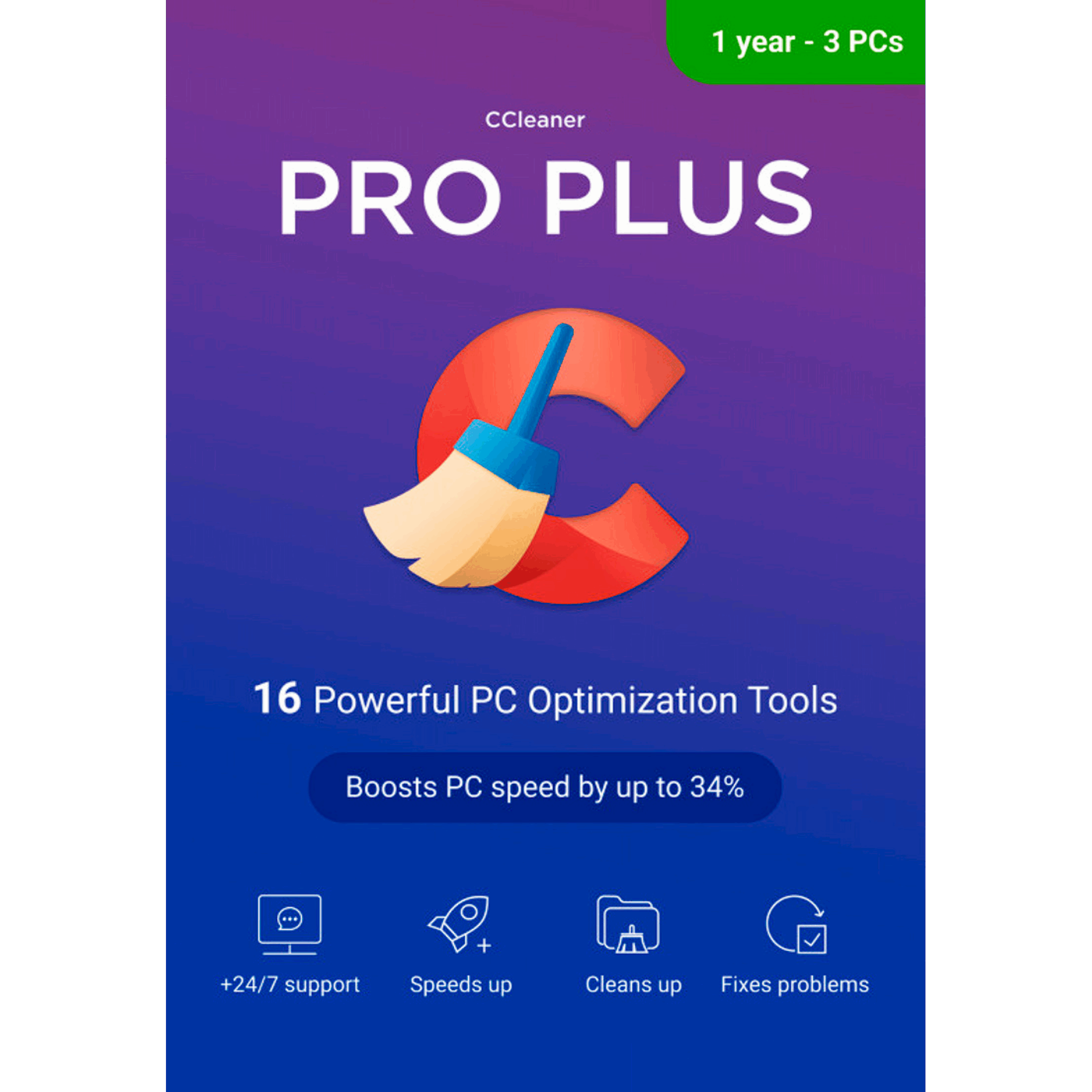 CCleaner Professional Plus (PC, Android, Mac) 3 Devices 1 Year | TrabsEnterprises CCleaner Professional Plus (PC, Android, Mac) 3 Devices 1 Year